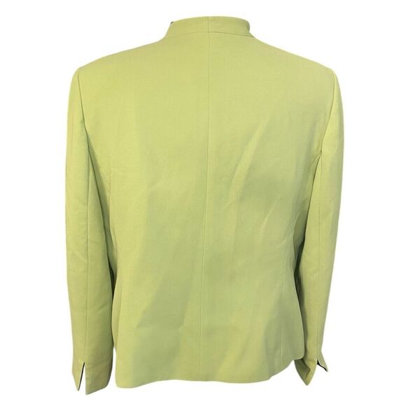 Jones Studio Separates Green/Black Blazer Lined Sz. 16 Open Front Professional - Picture 4 of 12